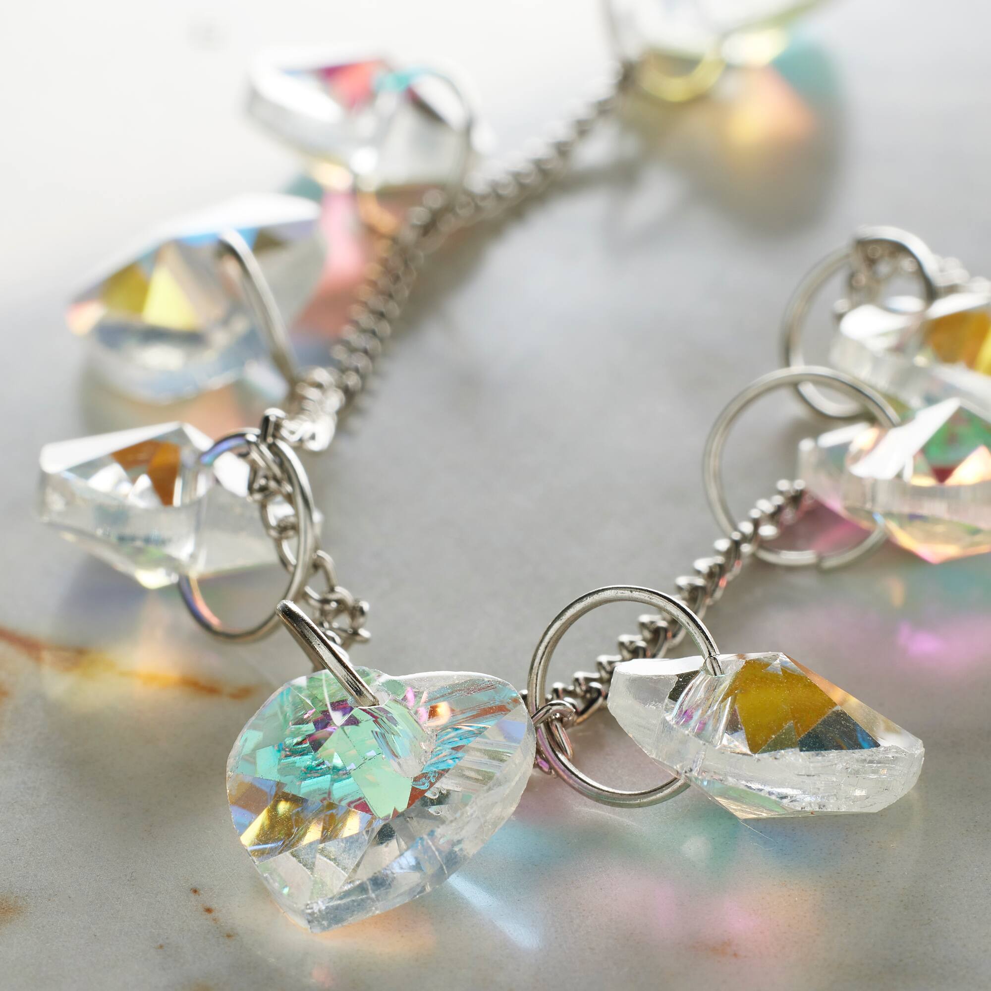 Faceted Glass Heart Beads, 10mm by Bead Landing™